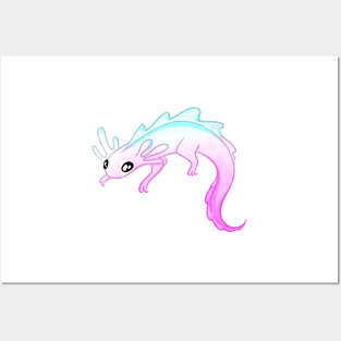 Axolotl Pastel Posters and Art